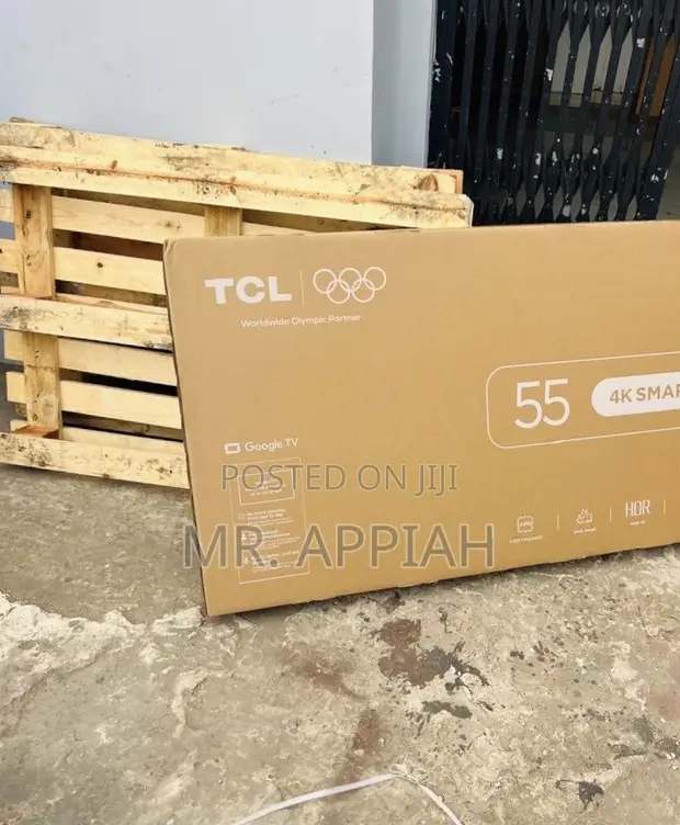 Durable TCL 55” QLED Smart Google TV (Black) - 1