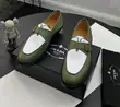 Prada Loafer Shoes - Army Green/White - 2