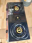 T-UK 3-Burner Black Glass Gas Hob - 3