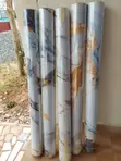 Marble Wall Sticker - White & Grey with Gold Veining - 2