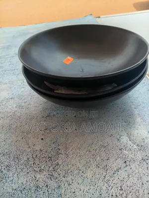 Black Ceramic Shallow Bowl