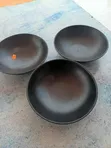 Black Ceramic Shallow Bowl - 3