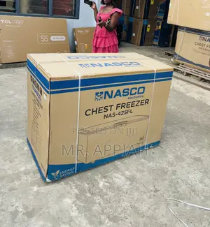 Brand New Nasco 400L Chest Freezer (NAS475FL), Black