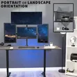 VIVO Quad Monitor Free-Standing Desk Mount - 4