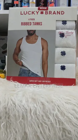 Lucky Brand 4-Pack Men's White Ribbed Cotton Underwear - Medium