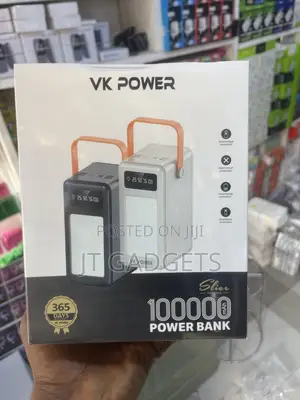 VK Power Slice 100,000mAh Power Bank with LED Light