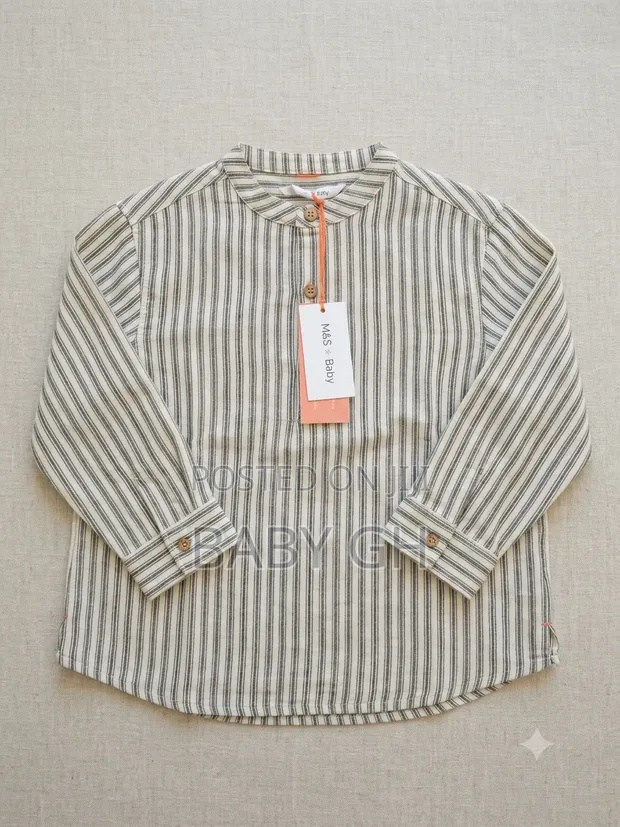 Marks and Spencer Boys Striped Shirt - 4T - 1