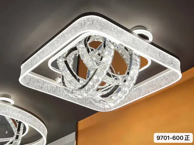 Full Crystal LED 600x600 Square Ceiling Lights - 1