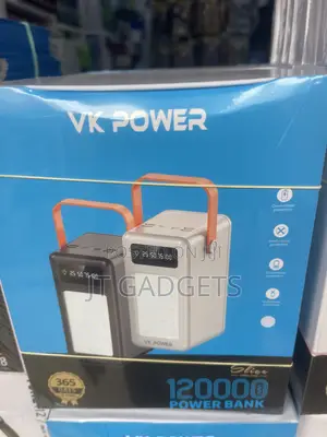 VK Power Slice 120,000mAh Power Bank with LED Light