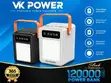 VK Power Slice 120,000mAh Power Bank with LED Light - 2