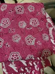 Magenta Cord Lace Fabric - 6 Yards - 1