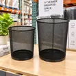 Mesh Trash Can - Black Wire Wastebasket 9L / 12L - 2