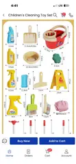 Kids Pretend Cleaning Set - 16 Pieces - 3
