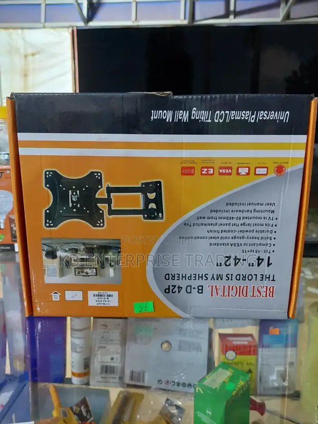 BEST DIGITAL Universal Tilting Wall Mount for 14-42" TVs - 1