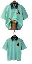 Men's Oversized Polo Shirt - Mint Green - 2