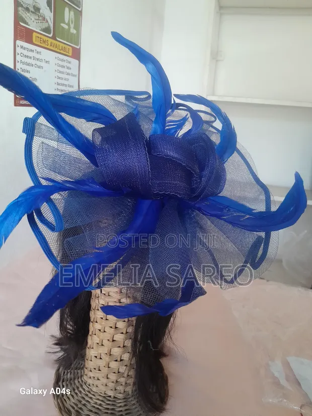 Blue Fascinator Hat - Classic Design - 1