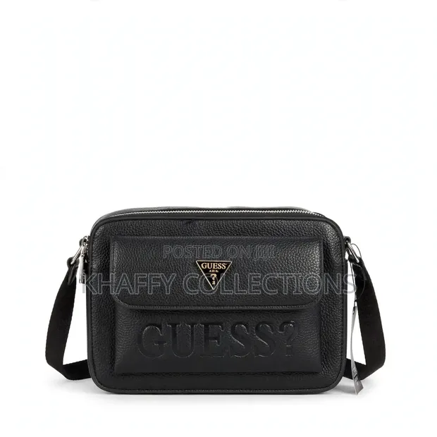 Original Guess Crossbody Bag - Black Leather with Tag - 1