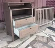 IKEA SUNDVIK Cot, Wardrobe & Changing Table Set - Grey Brown - 2