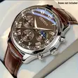 Geneva Men's Genuine Leather Quartz Watch - 3