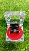 Men's Stainless Steel Textured Silver Inlay Wedding Ring - 2