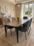 Black and Gold Marble Dining Set - 2