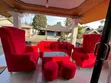 Luxury Red Velvet Tufted Sofa Set - 1