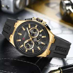 Curren High Quality Chronograph Wrist Watch (Rubber Strap)
