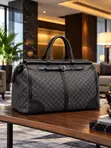 High Quality Leather Duffle Bag (Black, Brown, Black & Gray) - 4