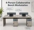 Imported Wooden Workstation (4-in-1) - 2
