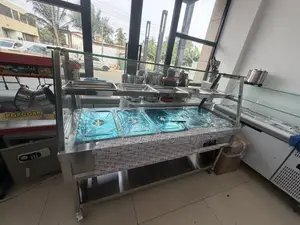Commercial Bain Marie Food Warmer Standing with Glass