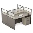 Two-in-One Wood and Glass Work Station - 1