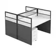 Two-in-One Wood and Glass Work Station - 2