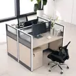 Two-in-One Wood and Glass Work Station - 3