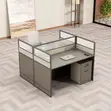 Two-in-One Wood and Glass Work Station - 5