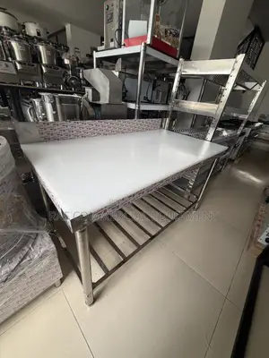 Commercial Stainless Steel Work Table with Chopping Board - 180cm