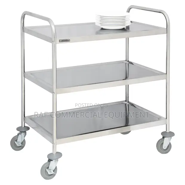 Commercial Stainless Steel Dining Cart Trolley - 1