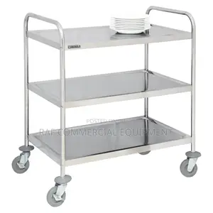 Commercial Stainless Steel Dining Cart Trolley