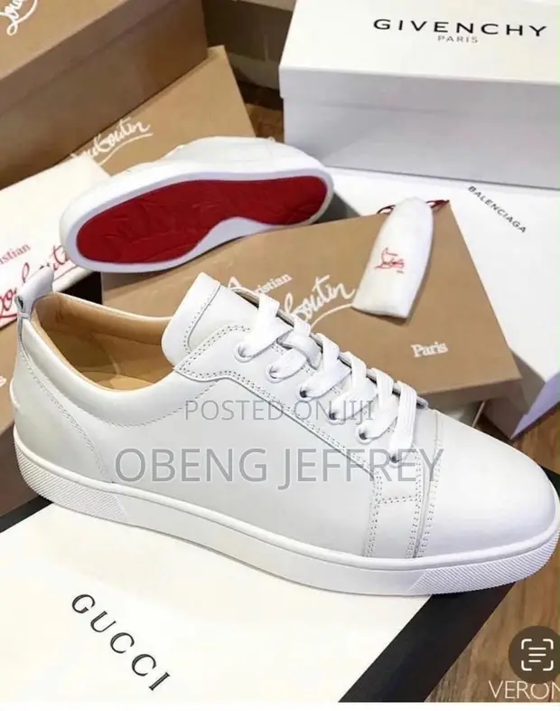 Christian Louboutin Junior Low White Sneakers - 1