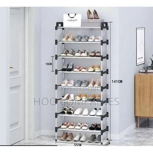 8 Tier Metal Shoe Rack Organizer (Up to 24 Shoes) - 1