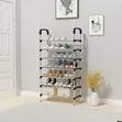8 Tier Metal Shoe Rack Organizer (Up to 24 Shoes) - 2