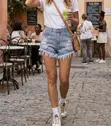 Boohoo High Waist Jeans Shorts - Women's Blue - 3