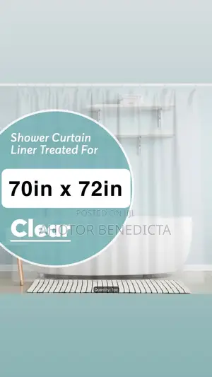 ALLURE White Plain Shower Curtain - Brand New