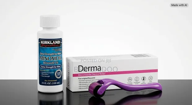 Kirkland Minoxidil 5% & Derma Roller Set - 1
