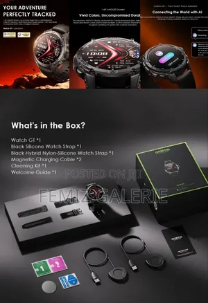 Oraimo Watch GT 1.43" AMOLED Smart Watch + 2 Straps