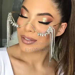 Rhinestone Frameless Eyewear