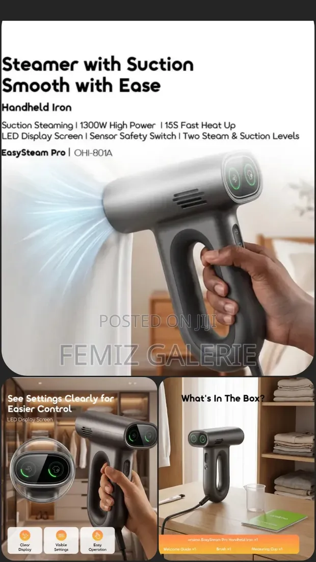 Oraimo EasySteam Pro Handheld Garment Steamer - 1