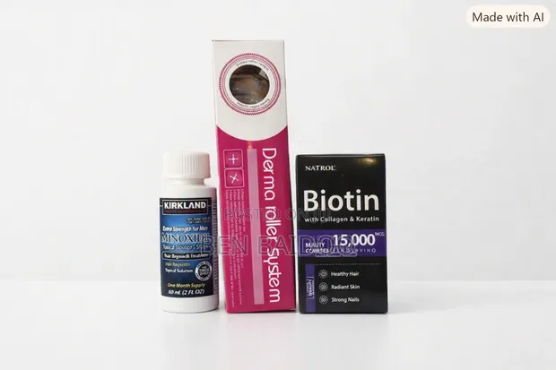 Kirkland Derma Roller and Biotin Hair Growth Set - 1