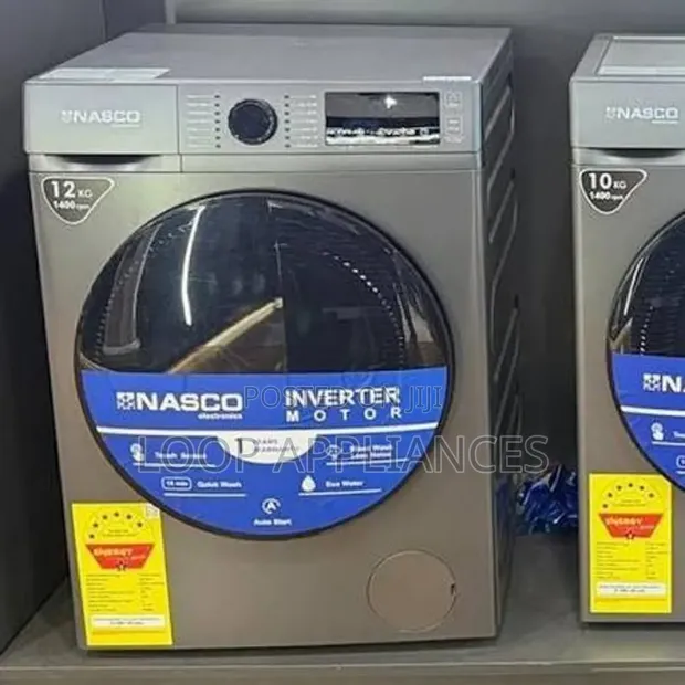 New 12kg Nasco Front Load Fully Automatic Washing Machine - 1