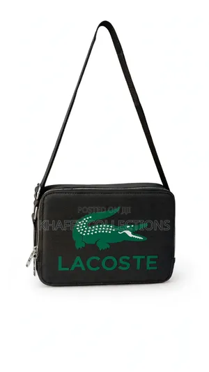Original Lacoste Crossbody Bag - Black with Green Logo