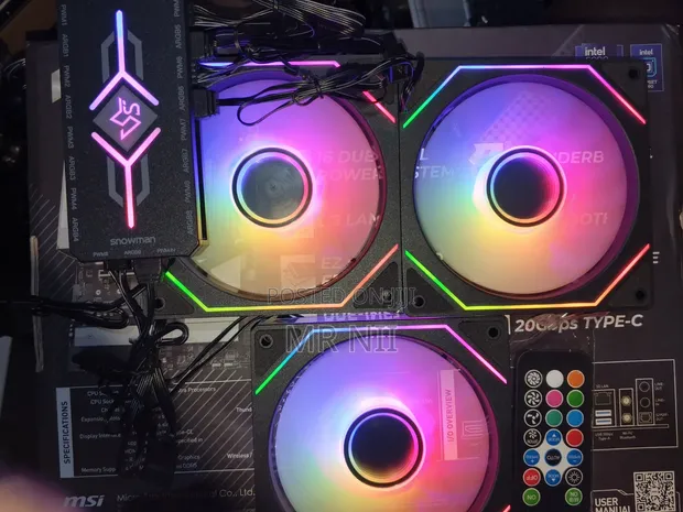 Snowman 120mm ARGB Case Fans with Controller - 1